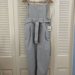 Free People bib-style jumpsuit.